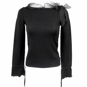 Purificacion Garcia Knit Tie Sleeve Tie Neck Top